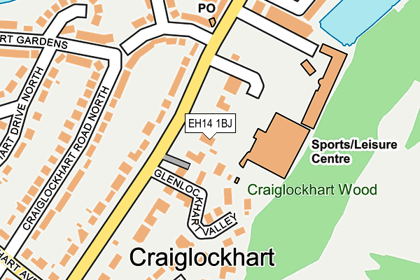 EH14 1BJ map - OS OpenMap – Local (Ordnance Survey)