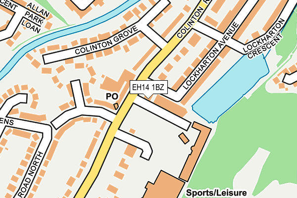 EH14 1BZ map - OS OpenMap – Local (Ordnance Survey)