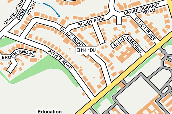 EH14 1DU map - OS OpenMap – Local (Ordnance Survey)