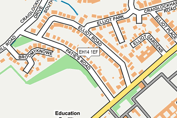 EH14 1EF map - OS OpenMap – Local (Ordnance Survey)