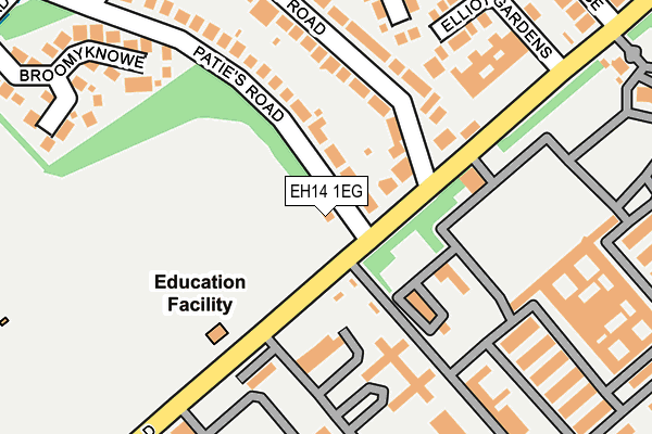 EH14 1EG map - OS OpenMap – Local (Ordnance Survey)