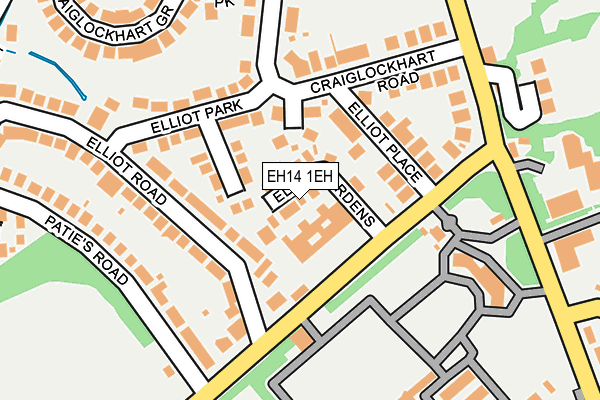 EH14 1EH map - OS OpenMap – Local (Ordnance Survey)