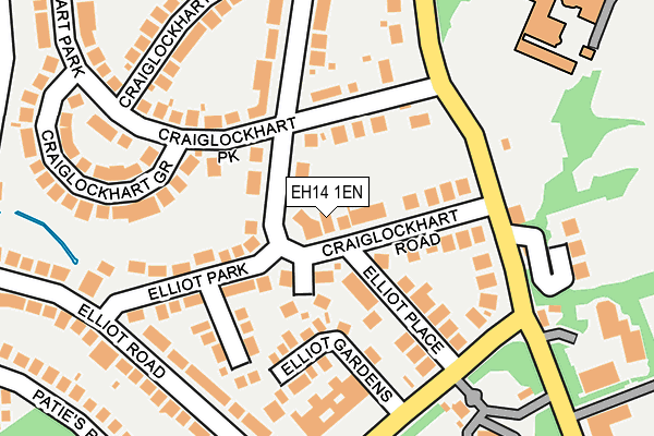 EH14 1EN map - OS OpenMap – Local (Ordnance Survey)