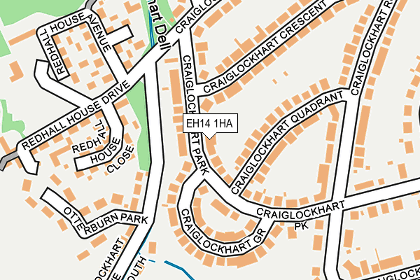 EH14 1HA map - OS OpenMap – Local (Ordnance Survey)