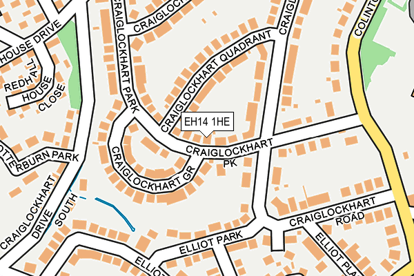 EH14 1HE map - OS OpenMap – Local (Ordnance Survey)