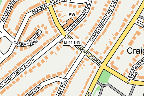 EH14 1HN map - OS OpenMap – Local (Ordnance Survey)