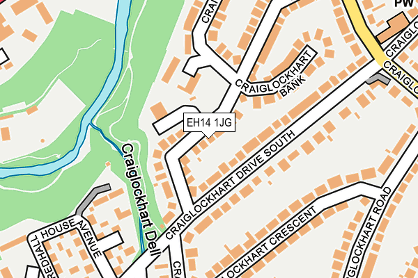 EH14 1JG map - OS OpenMap – Local (Ordnance Survey)