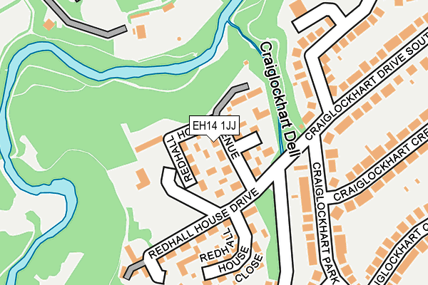 EH14 1JJ map - OS OpenMap – Local (Ordnance Survey)