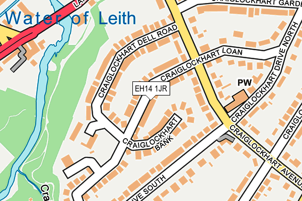 EH14 1JR map - OS OpenMap – Local (Ordnance Survey)