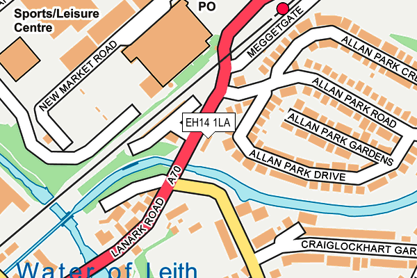 EH14 1LA map - OS OpenMap – Local (Ordnance Survey)