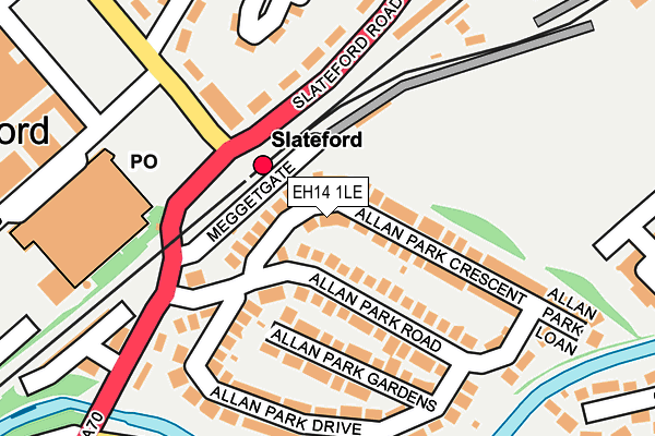 EH14 1LE map - OS OpenMap – Local (Ordnance Survey)