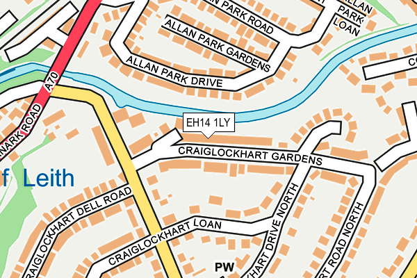 EH14 1LY map - OS OpenMap – Local (Ordnance Survey)