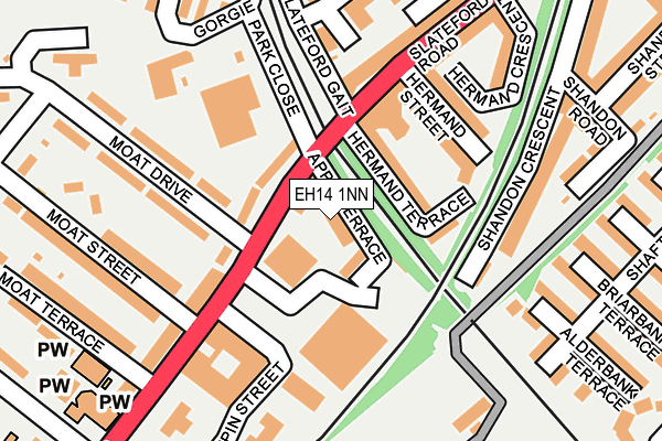 EH14 1NN map - OS OpenMap – Local (Ordnance Survey)