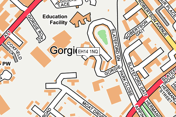 EH14 1NQ map - OS OpenMap – Local (Ordnance Survey)