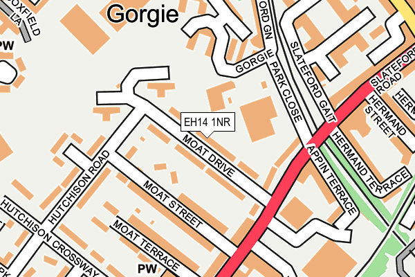 EH14 1NR map - OS OpenMap – Local (Ordnance Survey)