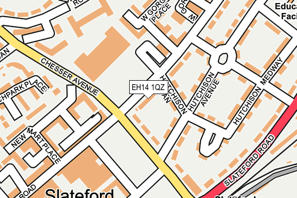 EH14 1QZ map - OS OpenMap – Local (Ordnance Survey)