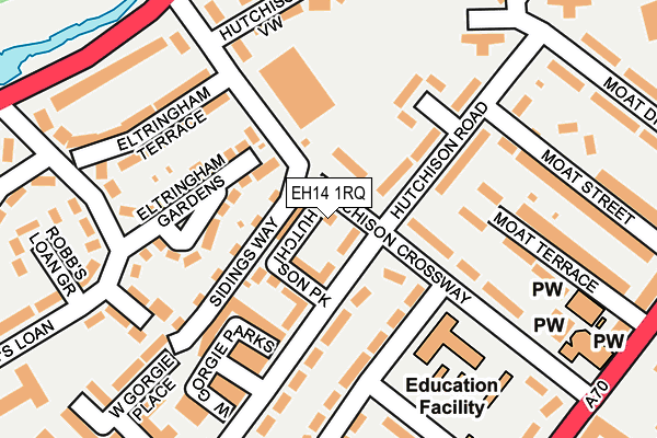 EH14 1RQ map - OS OpenMap – Local (Ordnance Survey)