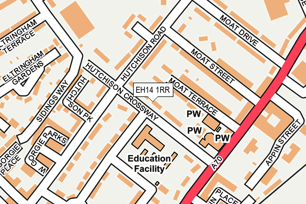 EH14 1RR map - OS OpenMap – Local (Ordnance Survey)