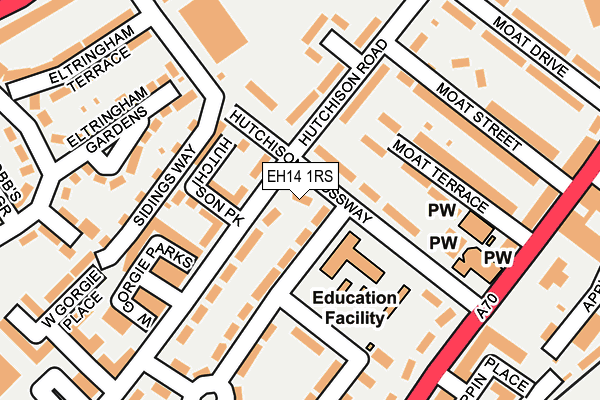 EH14 1RS map - OS OpenMap – Local (Ordnance Survey)