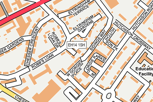 EH14 1SH map - OS OpenMap – Local (Ordnance Survey)