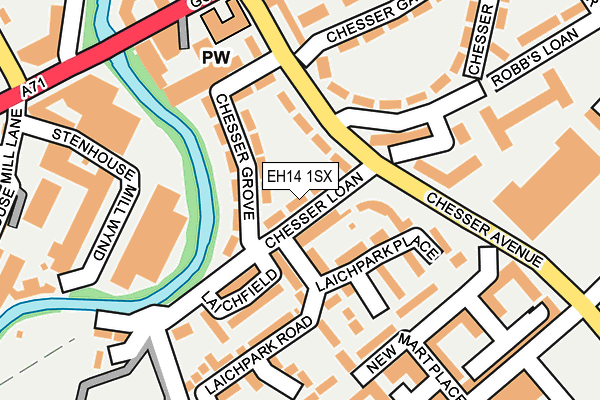 EH14 1SX map - OS OpenMap – Local (Ordnance Survey)