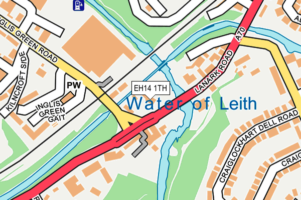 EH14 1TH map - OS OpenMap – Local (Ordnance Survey)