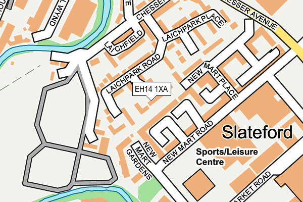 EH14 1XA map - OS OpenMap – Local (Ordnance Survey)