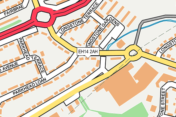 EH14 2AH map - OS OpenMap – Local (Ordnance Survey)