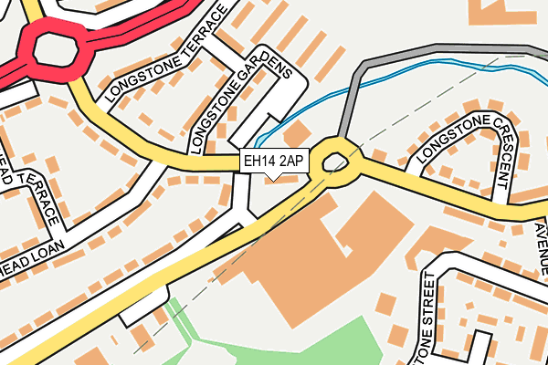 EH14 2AP map - OS OpenMap – Local (Ordnance Survey)