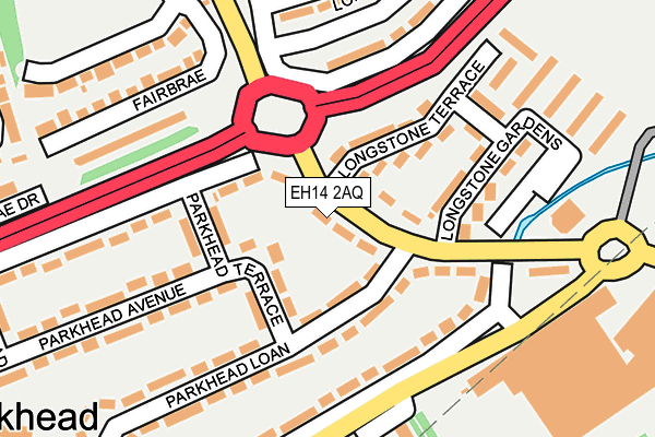 EH14 2AQ map - OS OpenMap – Local (Ordnance Survey)