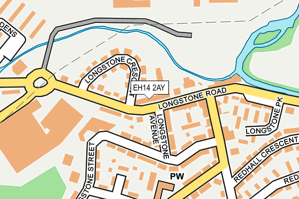 EH14 2AY map - OS OpenMap – Local (Ordnance Survey)