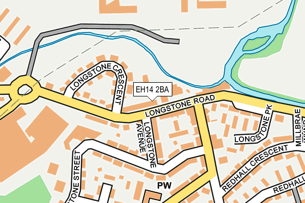 EH14 2BA map - OS OpenMap – Local (Ordnance Survey)