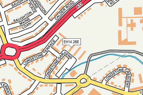 EH14 2BE map - OS OpenMap – Local (Ordnance Survey)