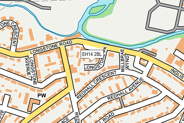 EH14 2BL map - OS OpenMap – Local (Ordnance Survey)