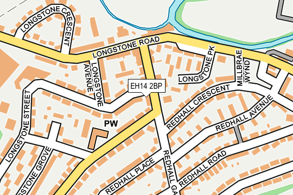 EH14 2BP map - OS OpenMap – Local (Ordnance Survey)