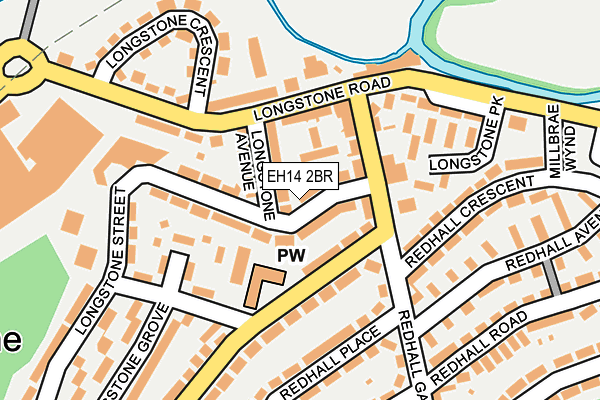 EH14 2BR map - OS OpenMap – Local (Ordnance Survey)