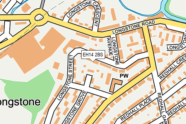 EH14 2BS map - OS OpenMap – Local (Ordnance Survey)