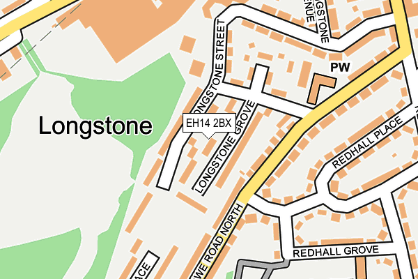 EH14 2BX map - OS OpenMap – Local (Ordnance Survey)