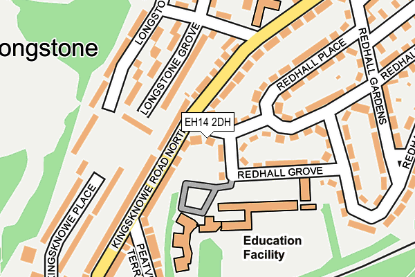 EH14 2DH map - OS OpenMap – Local (Ordnance Survey)