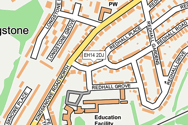 EH14 2DJ map - OS OpenMap – Local (Ordnance Survey)