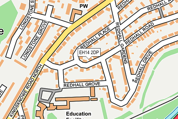 EH14 2DP map - OS OpenMap – Local (Ordnance Survey)