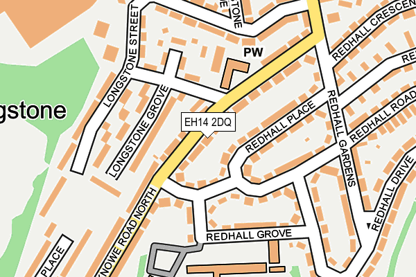 EH14 2DQ map - OS OpenMap – Local (Ordnance Survey)