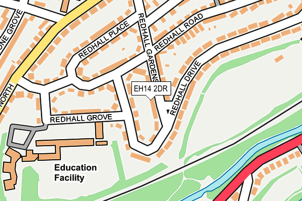 EH14 2DR map - OS OpenMap – Local (Ordnance Survey)