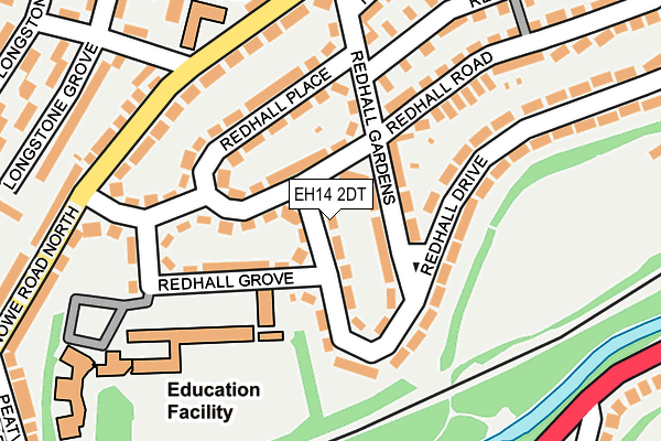 EH14 2DT map - OS OpenMap – Local (Ordnance Survey)