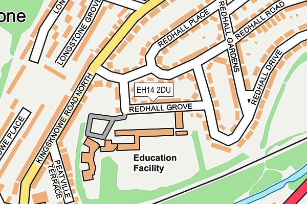 EH14 2DU map - OS OpenMap – Local (Ordnance Survey)
