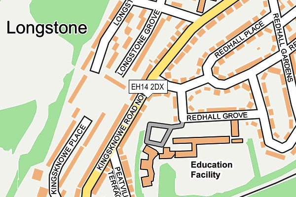 EH14 2DX map - OS OpenMap – Local (Ordnance Survey)