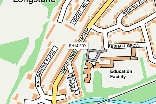 EH14 2DY map - OS OpenMap – Local (Ordnance Survey)