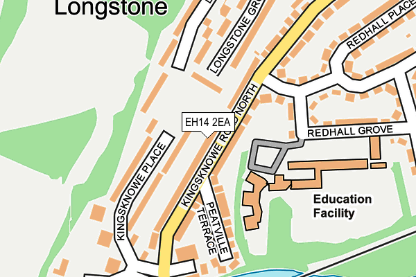 EH14 2EA map - OS OpenMap – Local (Ordnance Survey)