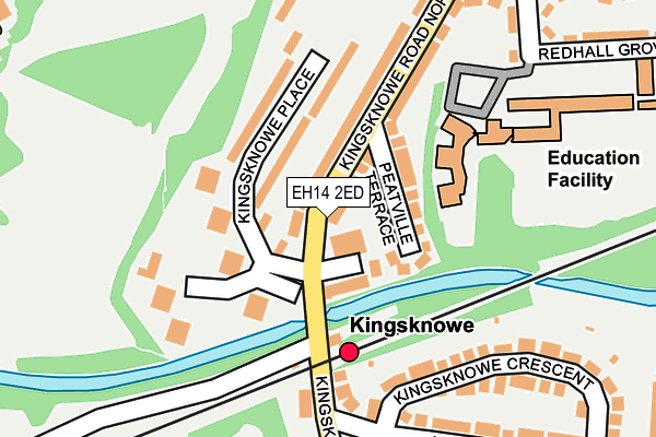 EH14 2ED map - OS OpenMap – Local (Ordnance Survey)