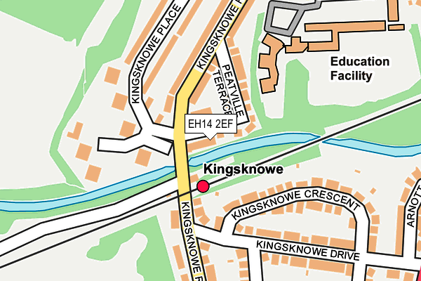 EH14 2EF map - OS OpenMap – Local (Ordnance Survey)